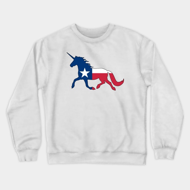 Texas Unicorn Crewneck Sweatshirt by Wickedcartoons